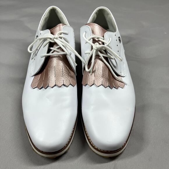 FootJoy Women's Size 10M Sport Retro Golf Shoes Spikeless White Rose Gold EUC - Picture 13 of 16